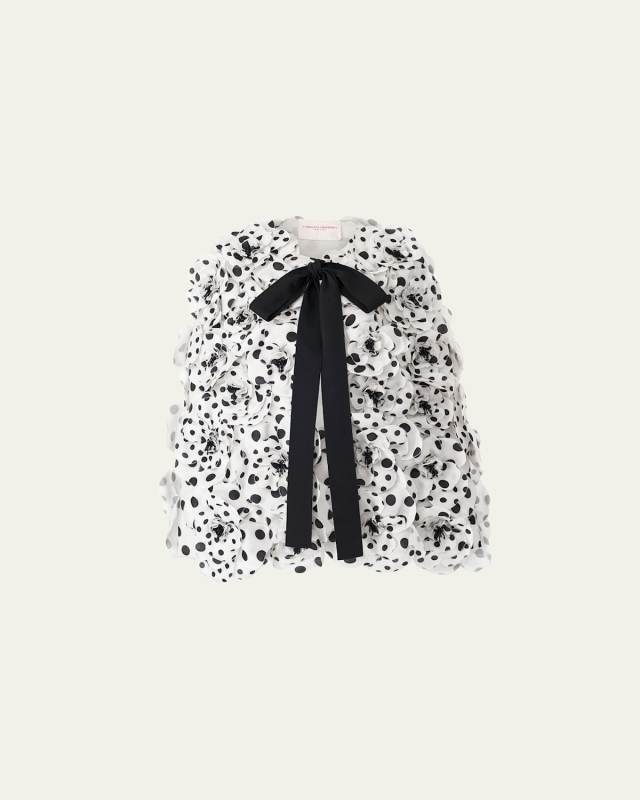 Polka Dot Ruffle Mini Cape